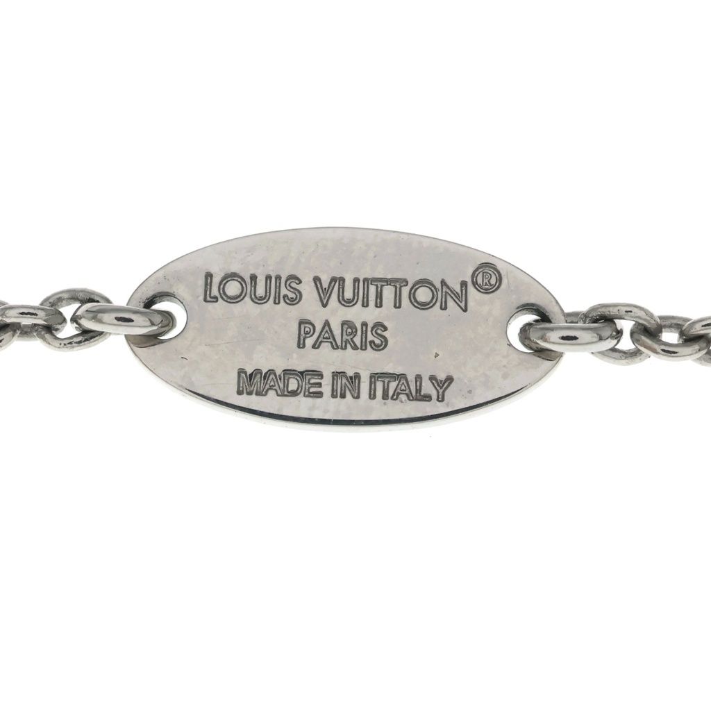 Louis Vuitton Essential V Necklace Pendant Chain Metal Silver — view 5