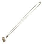 Chanel Quilted Charm Pendant Necklace Chain Gold — view 2