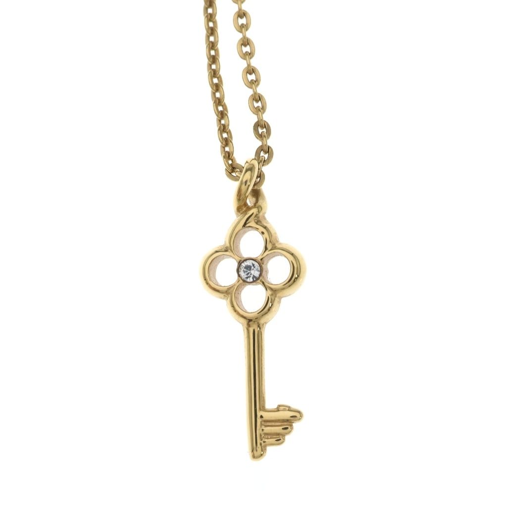 Louis Vuitton Collier Lucky Pendant Chain Gold Necklace — view 3