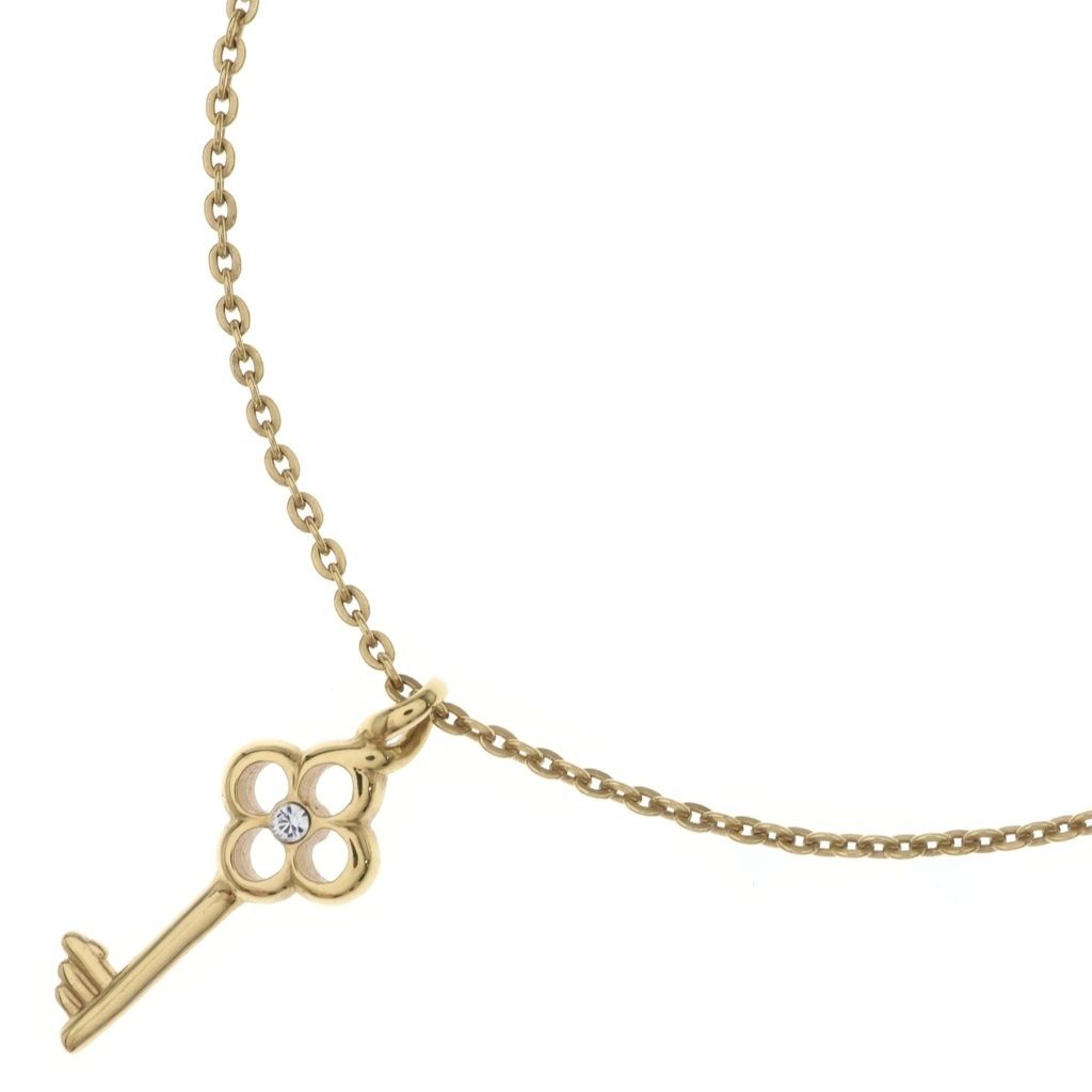 Louis Vuitton Collier Lucky Pendant Chain Gold Necklace