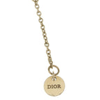 Dior CD Logo Rhinestone Necklace Gold Metal — view 5