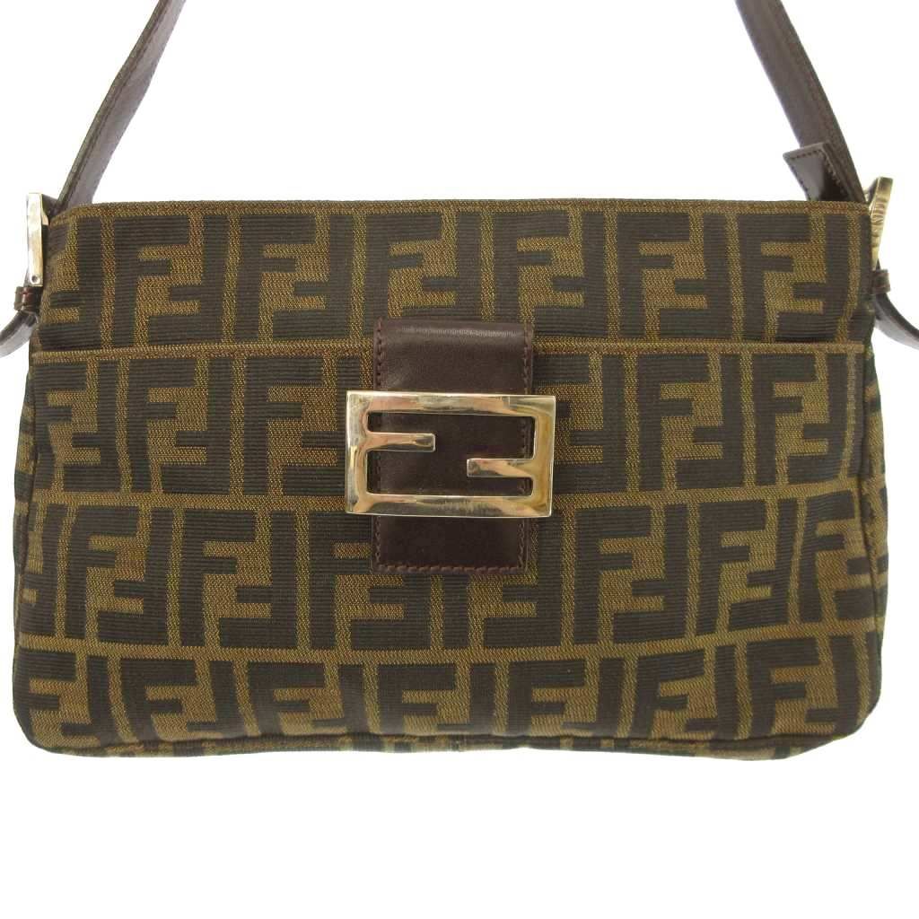 Fendi Mamma Bucket Bag Zucca Pattern Canvas Brown — view 3