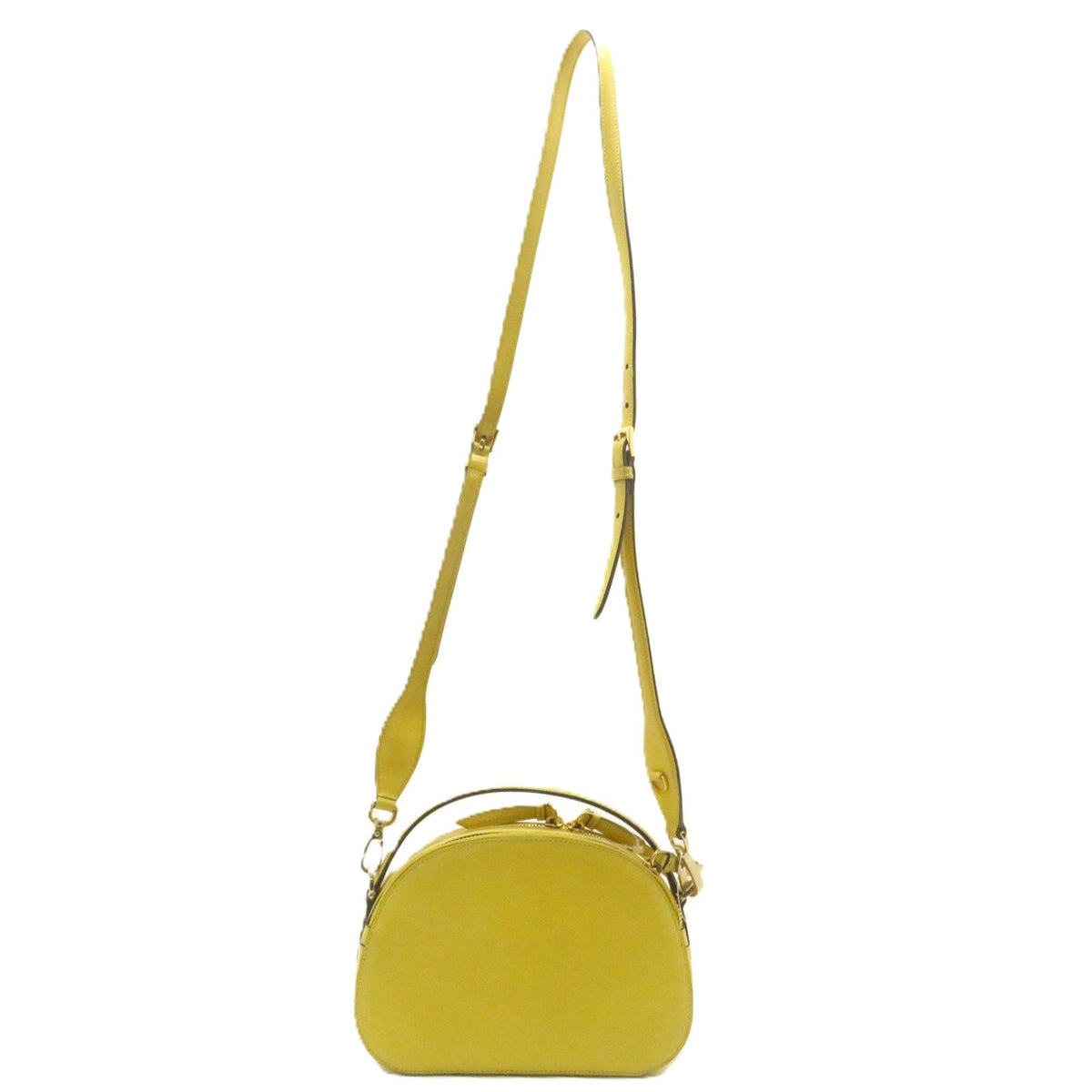 Prada Odette 2-Way Yellow Saffiano Shoulder Bag Cowhide — view 2