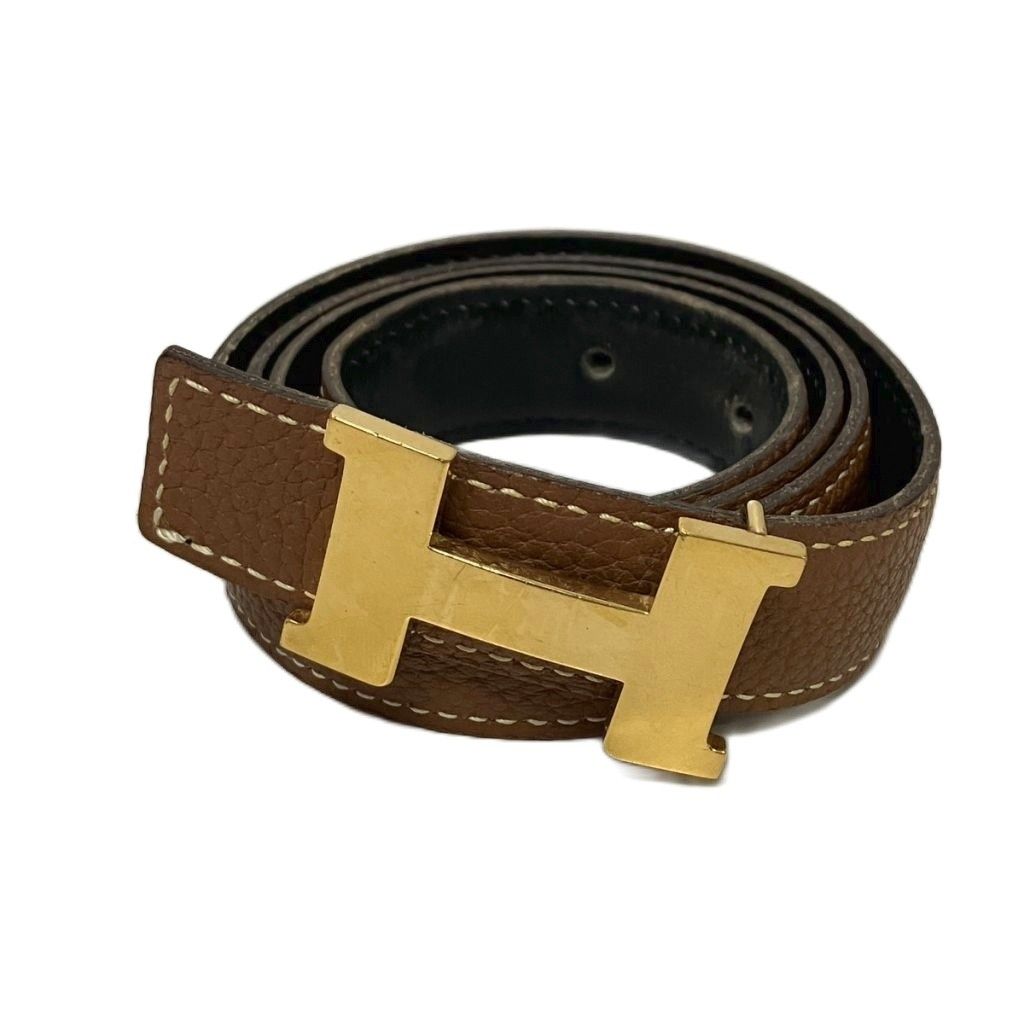 Hermes H Constance Belt Leather 75 Brown