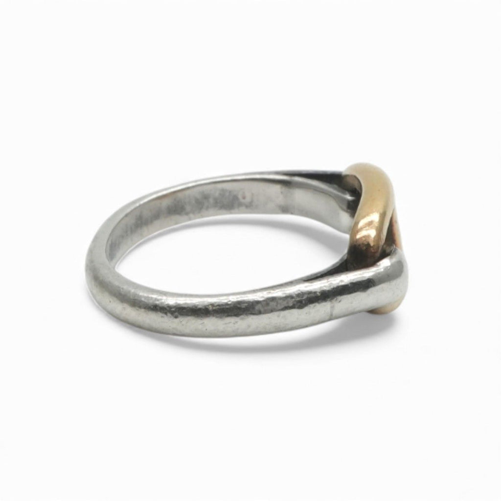 Hermes Chaine D'ancre Ring 750/925 Sterling Silver Gold — view 4