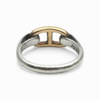 Hermes Chaine D'ancre Ring 750/925 Sterling Silver Gold — view 5