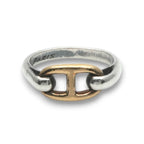 Hermes Chaine D'ancre Ring 750/925 Sterling Silver Gold — view 2