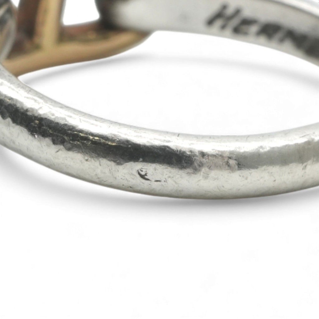 Hermes Chaine D'ancre Ring 750/925 Sterling Silver Gold — view 7