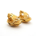 Chanel Earrings Vintage CC Logo Gold Plated — view 2