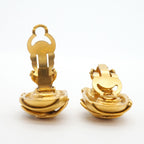 Chanel Earrings Vintage CC Logo Gold Plated — view 3