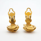 Chanel Earrings Vintage CC Logo Gold Plated — view 8