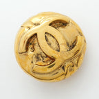 Chanel Earrings Vintage CC Logo Round Circle Gold Plated — view 7