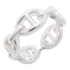 Hermes Ring Enchainee Chaine D'ancre 925 Sterling Silver