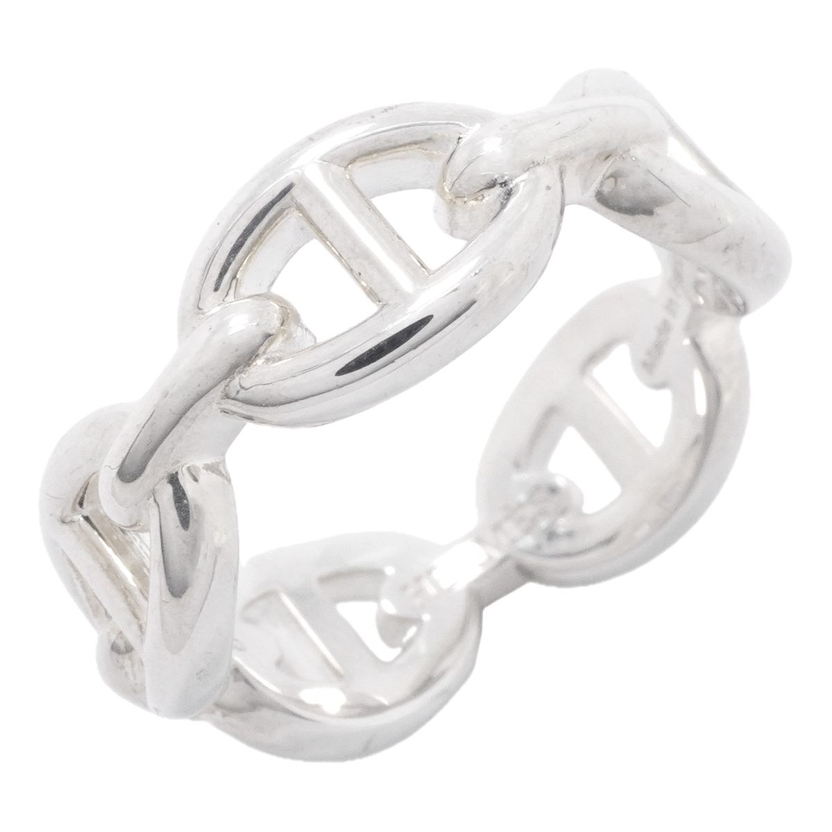 Hermes Ring Enchainee Chaine D'ancre 925 Sterling Silver