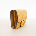 Fendi Trifold Wallet Leather Brown Gold — view 2