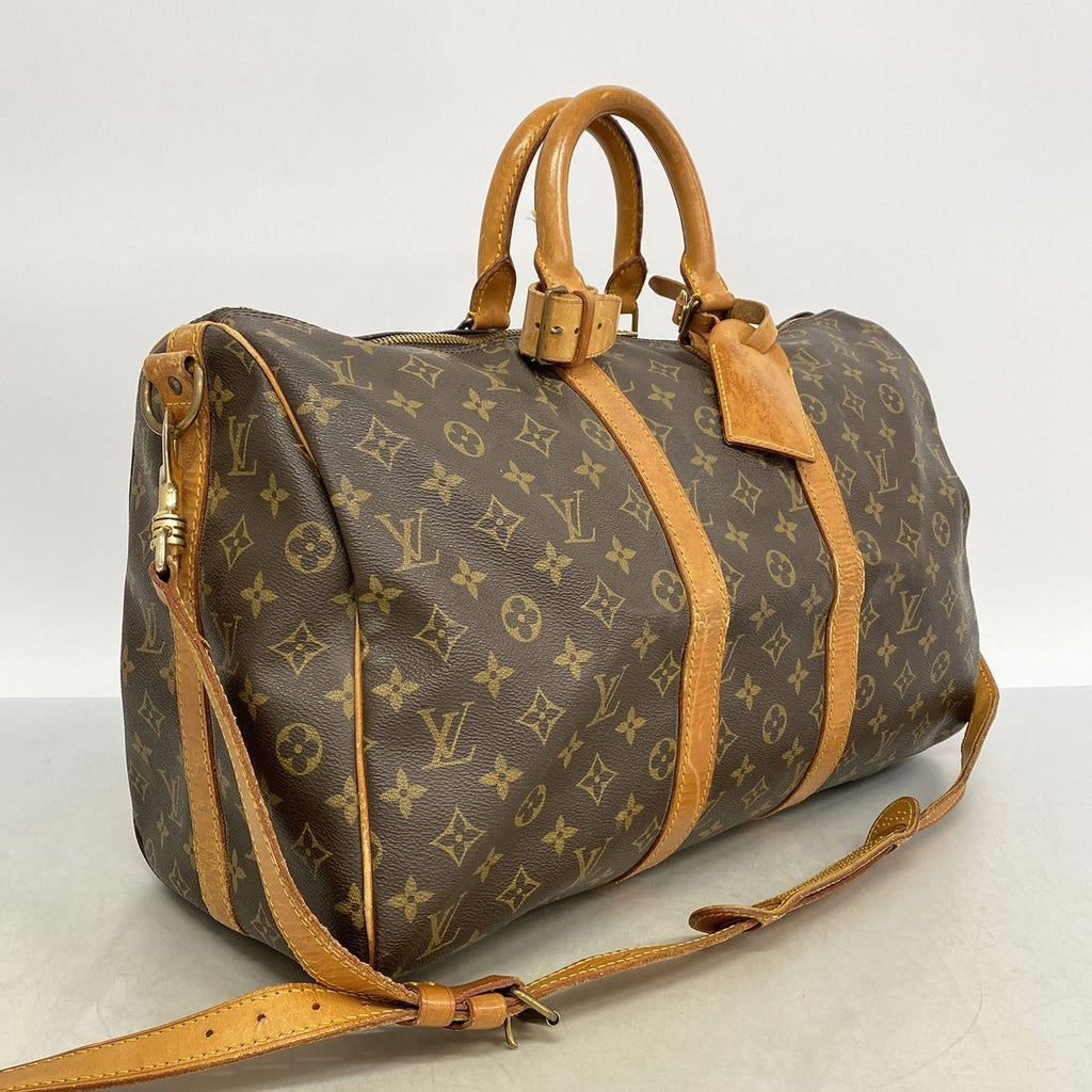 Louis Vuitton Boston Bag Monogram Keepall Bandouliere 45 Brown — view 2