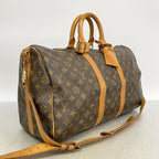 Louis Vuitton Boston Bag Monogram Keepall Bandouliere 45 Brown — view 2