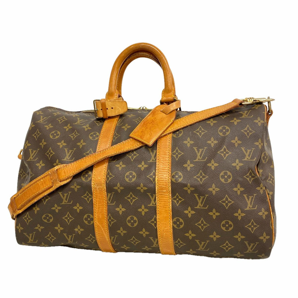 Louis Vuitton Boston Bag Monogram Keepall Bandouliere 45 Brown