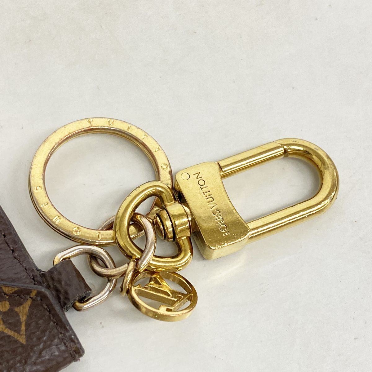 Louis Vuitton Key Holder Charm Monogram Porte Cles Kirigami Brown Keychain — view 5