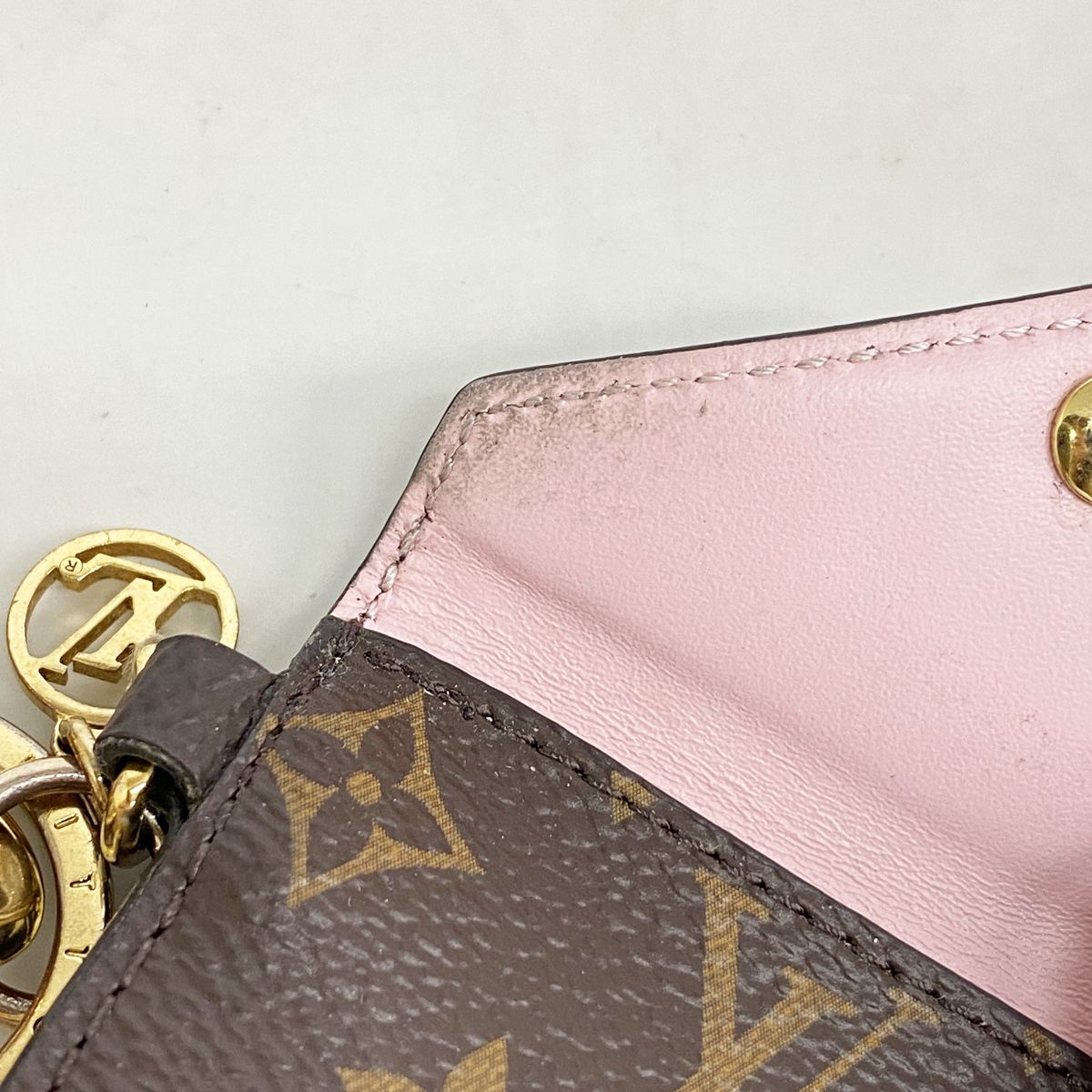 Louis Vuitton Key Holder Charm Monogram Porte Cles Kirigami Brown Keychain — view 4