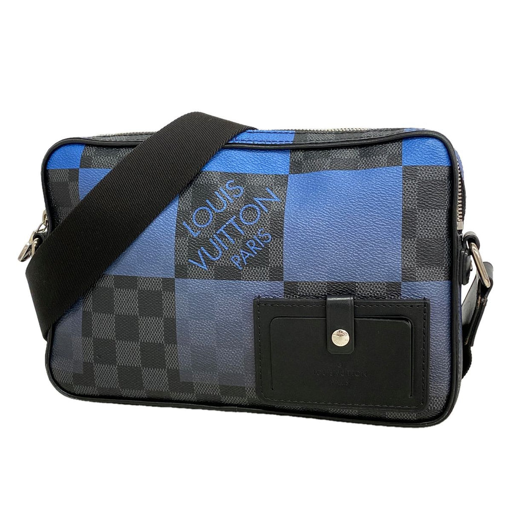 Louis Vuitton Shoulder Bag Damier Graphite Giant Alpha Messenger Blue Black