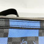 Louis Vuitton Shoulder Bag Damier Graphite Giant Alpha Messenger Blue Black — view 8