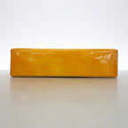 Chanel Shoulder Bag Perforated Patent Leather Yellow Gold — view 3
