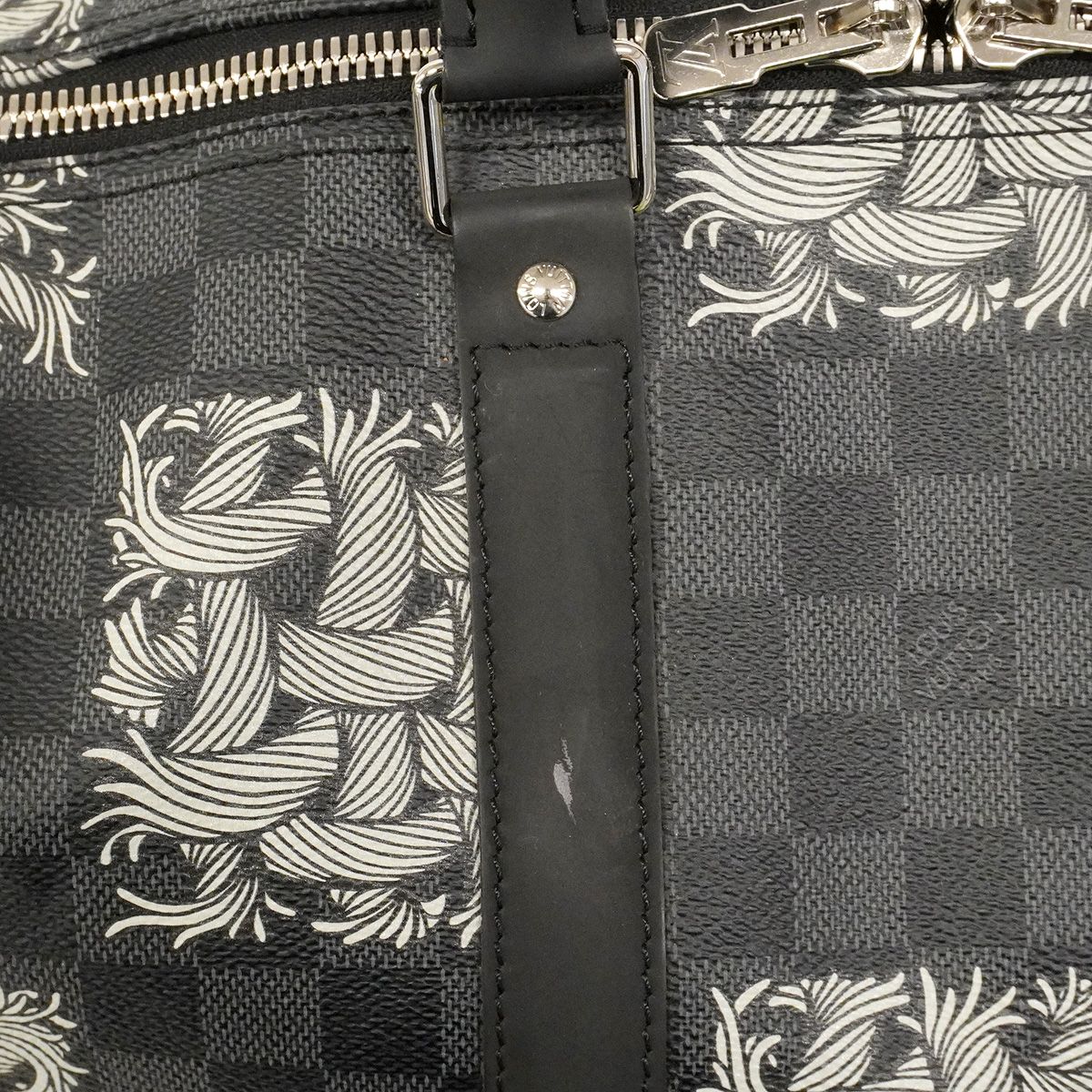 Louis Vuitton Boston Bag Damier Graphite Keepall Bandouliere 45 Christopher — view 6