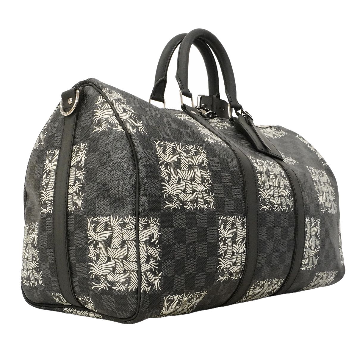 Louis Vuitton Boston Bag Damier Graphite Keepall Bandouliere 45 Christopher — view 2