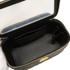 Chanel Shoulder Bag Quilted Caviar Leather Black Gold — view 4