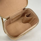 Chanel Vanity Bag Quilted Lambskin Pink Beige Gold — view 4