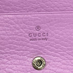 Gucci Wallet on Chain Double G Leather Purple Silver Shoulder Bag — view 5