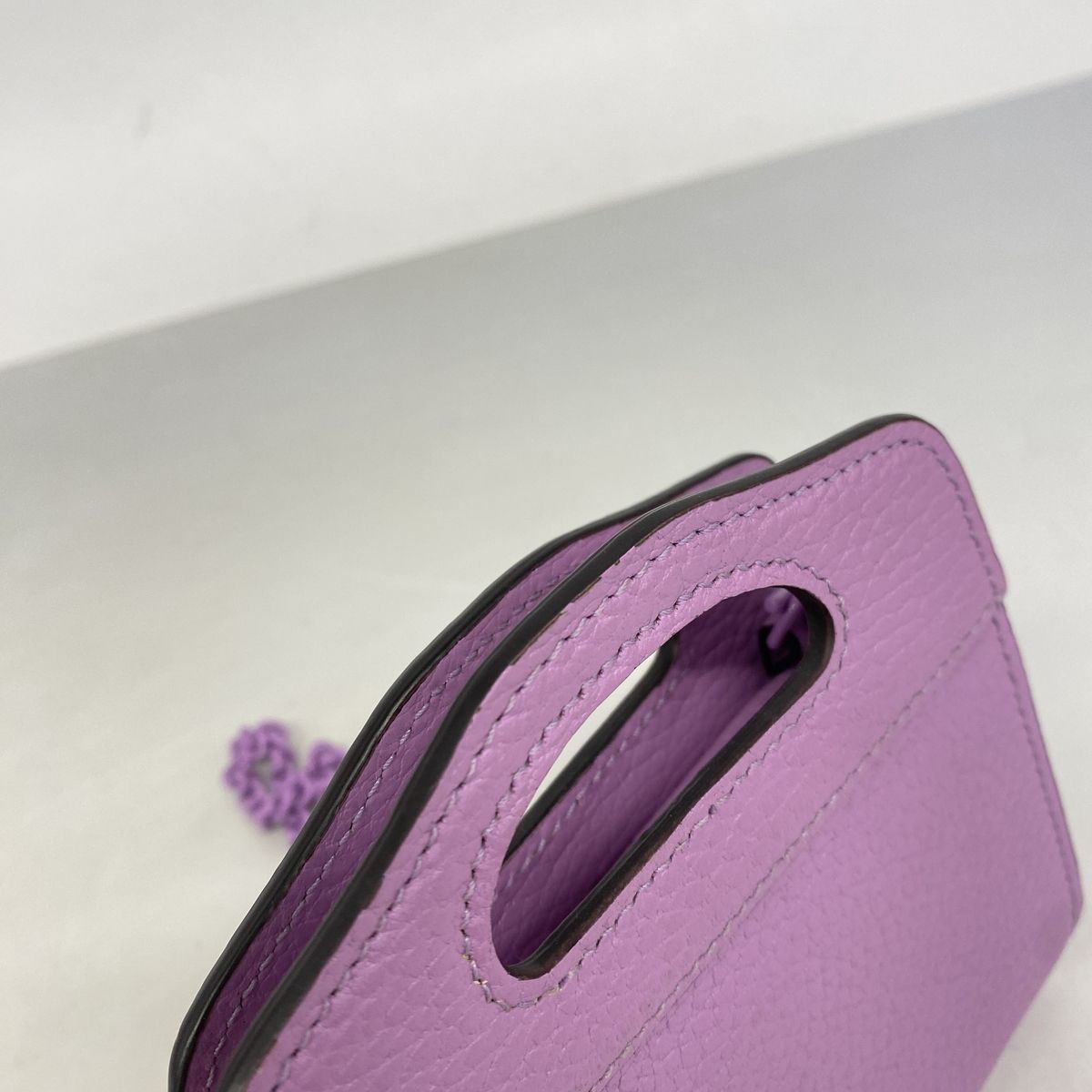 Gucci Wallet on Chain Double G Leather Purple Silver Shoulder Bag — view 6
