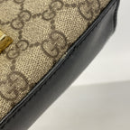Gucci Shoulder Bag GG Supreme Black Brown Gold — view 6
