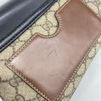 Gucci Shoulder Bag GG Supreme Black Brown Gold — view 8
