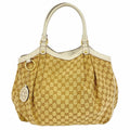 Gucci Tote GG Canvas Sukey Beige Gold