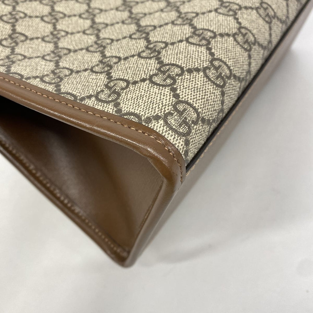 Gucci Tote GG Supreme Brown Gold 2-Way — view 6