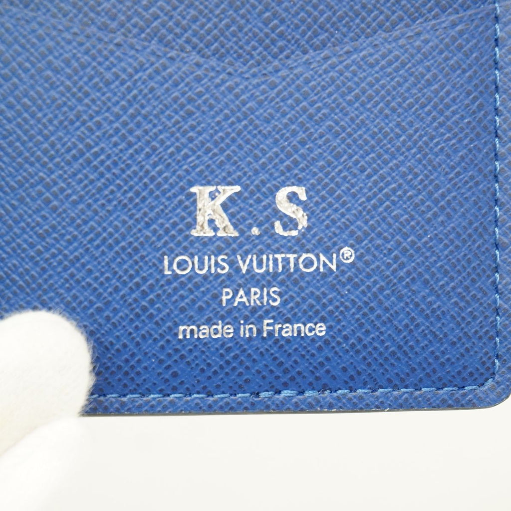 Louis Vuitton Card Case Taigarama Pocket Organizer Cobalt — view 4
