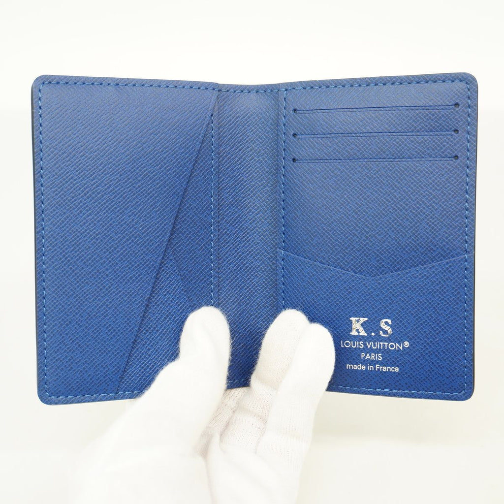 Louis Vuitton Card Case Taigarama Pocket Organizer Cobalt — view 3