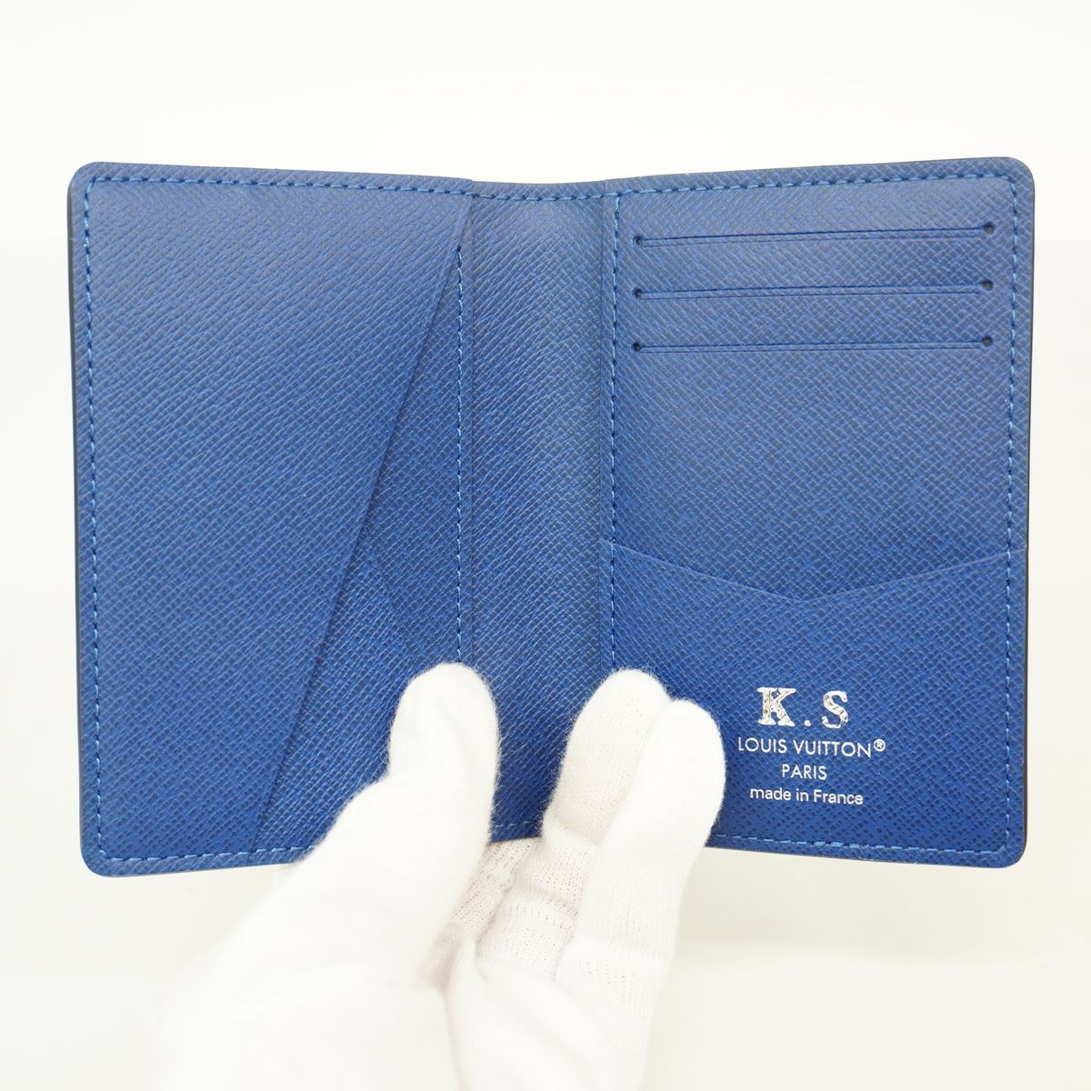 Louis Vuitton Card Case Taigarama Pocket Organizer Cobalt — view 3