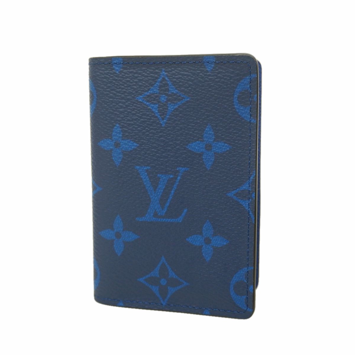 Louis Vuitton Card Case Taigarama Pocket Organizer Cobalt
