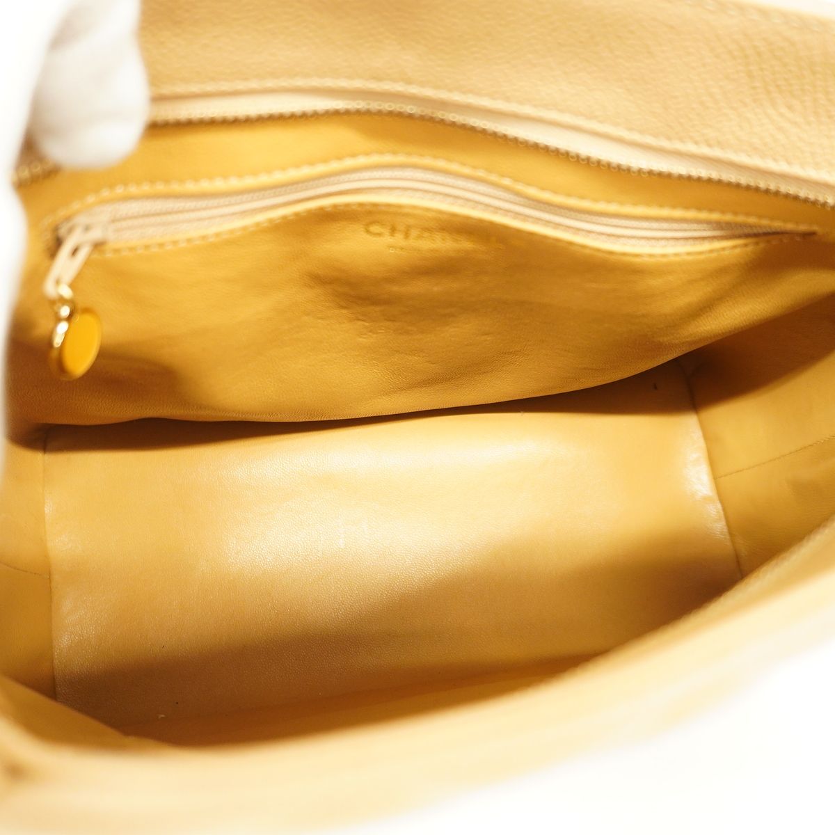 Chanel Tote Reissue Caviar Leather Beige Gold — view 4