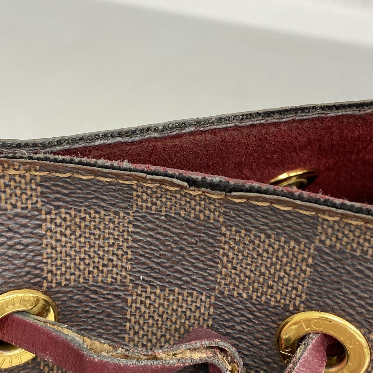 Louis Vuitton Shoulder Bag Damier Neo Noe Ebene Cherry Berry — view 7