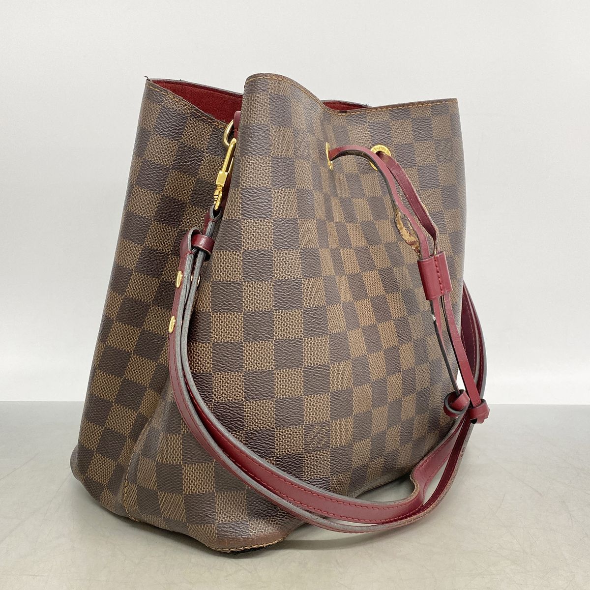 Louis Vuitton Shoulder Bag Damier Neo Noe Ebene Cherry Berry — view 2