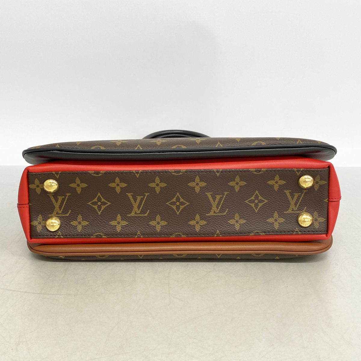 Louis Vuitton Handbag Monogram Mille Feuille Brown Red Noir 2-Way Bag — view 3