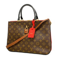 Louis Vuitton Handbag Monogram Mille Feuille Brown Red Noir 2-Way Bag