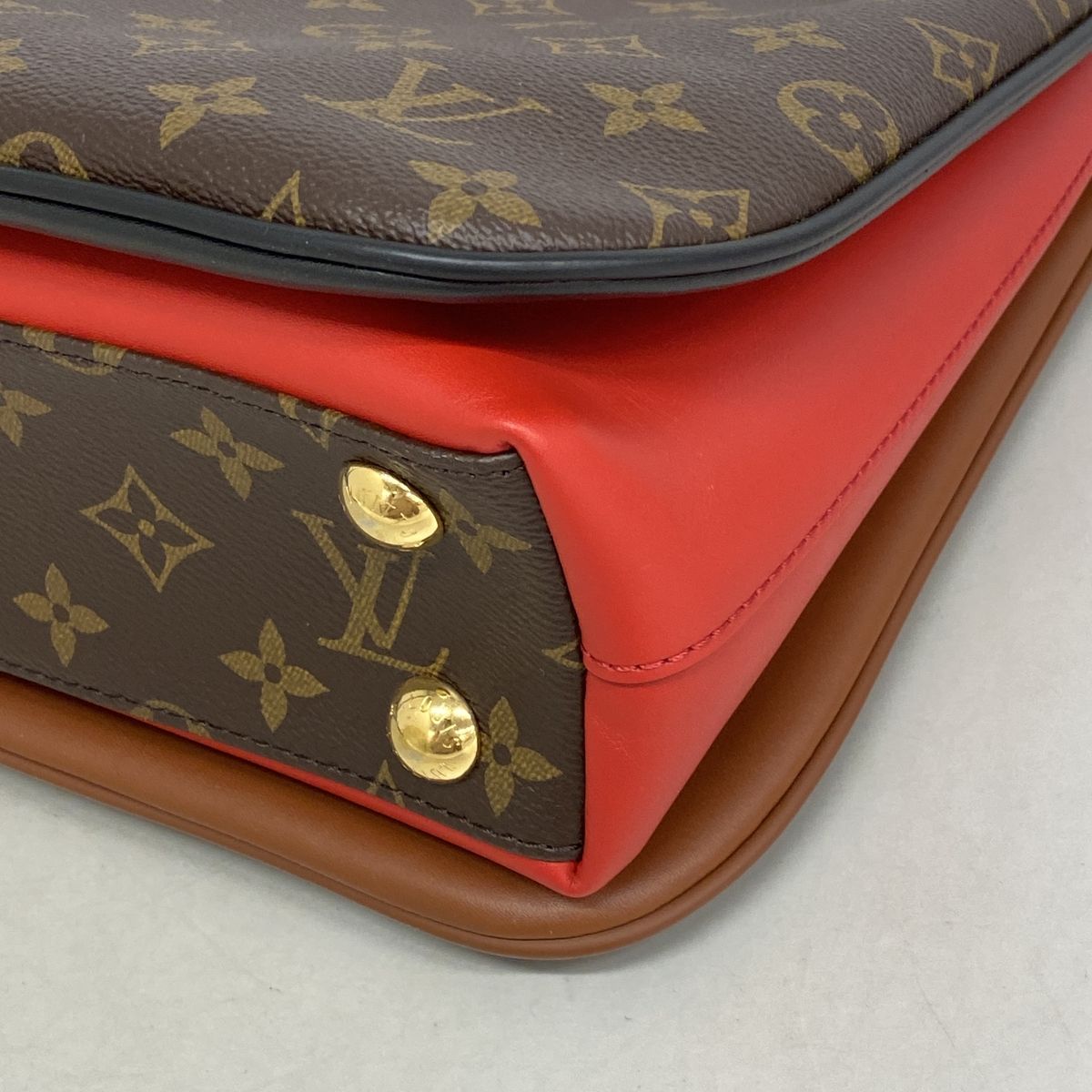 Louis Vuitton Handbag Monogram Mille Feuille Brown Red Noir 2-Way Bag — view 7