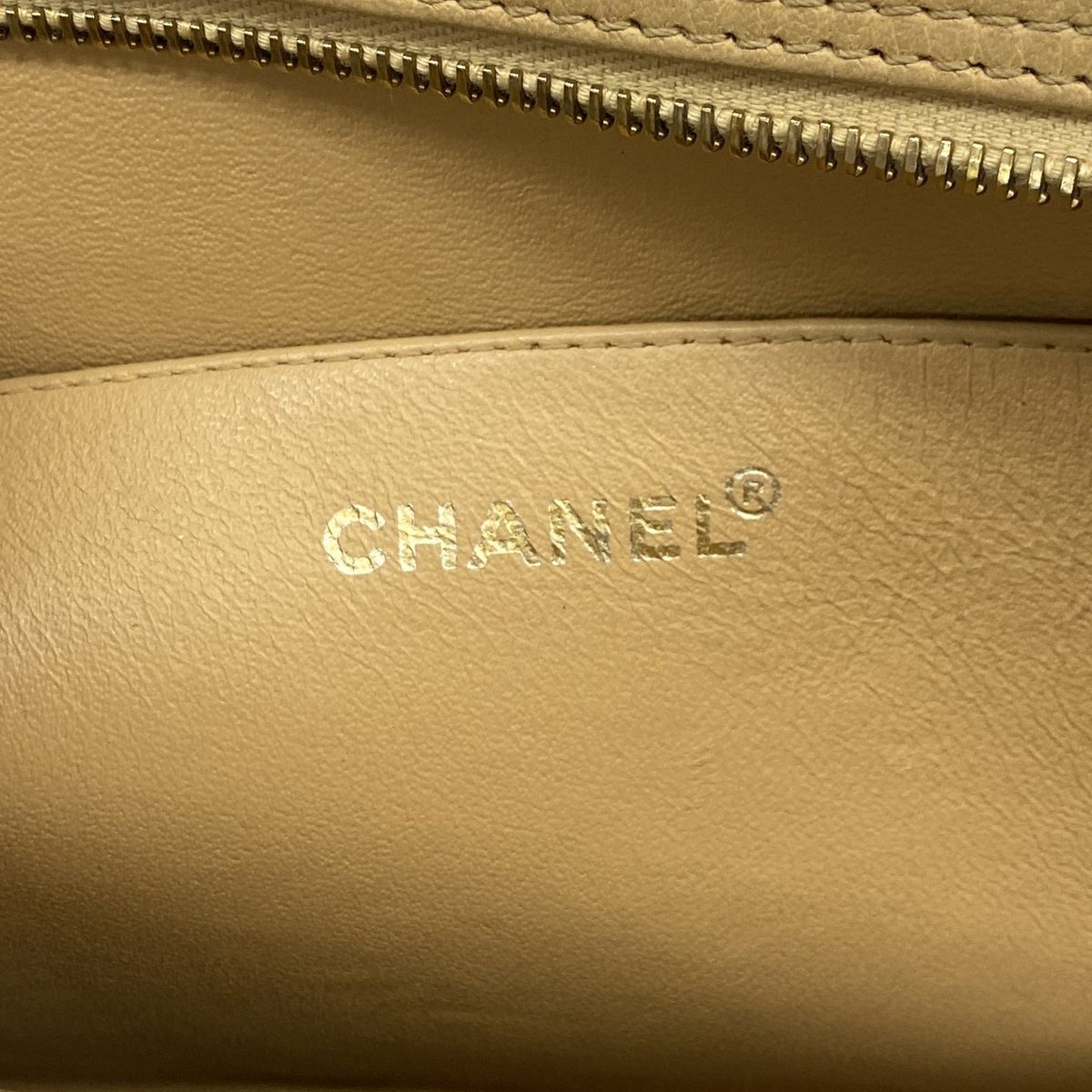 Chanel Handbag Choco Bar Canvas Beige Brown Gold — view 5