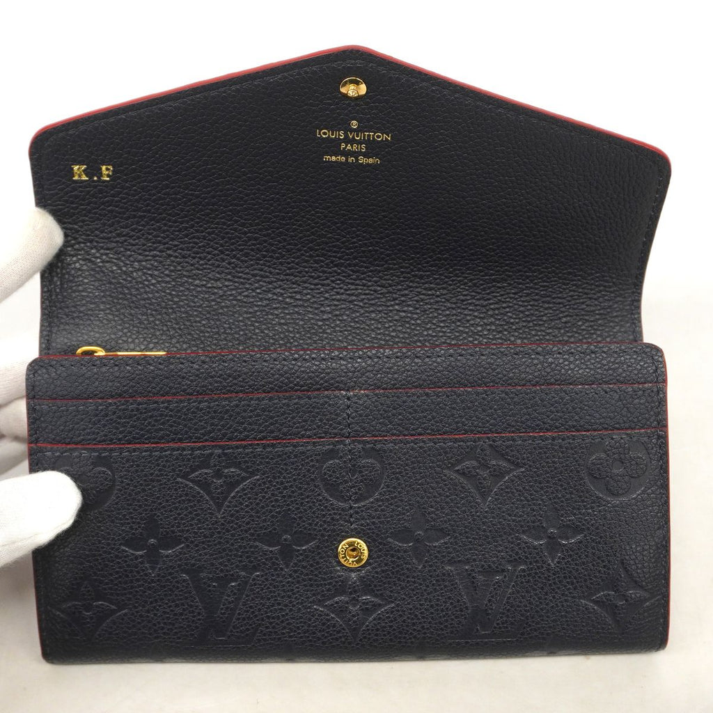 Louis Vuitton Wallet Monogram Empreinte Portefeuille Sarah Marine Rouge — view 8