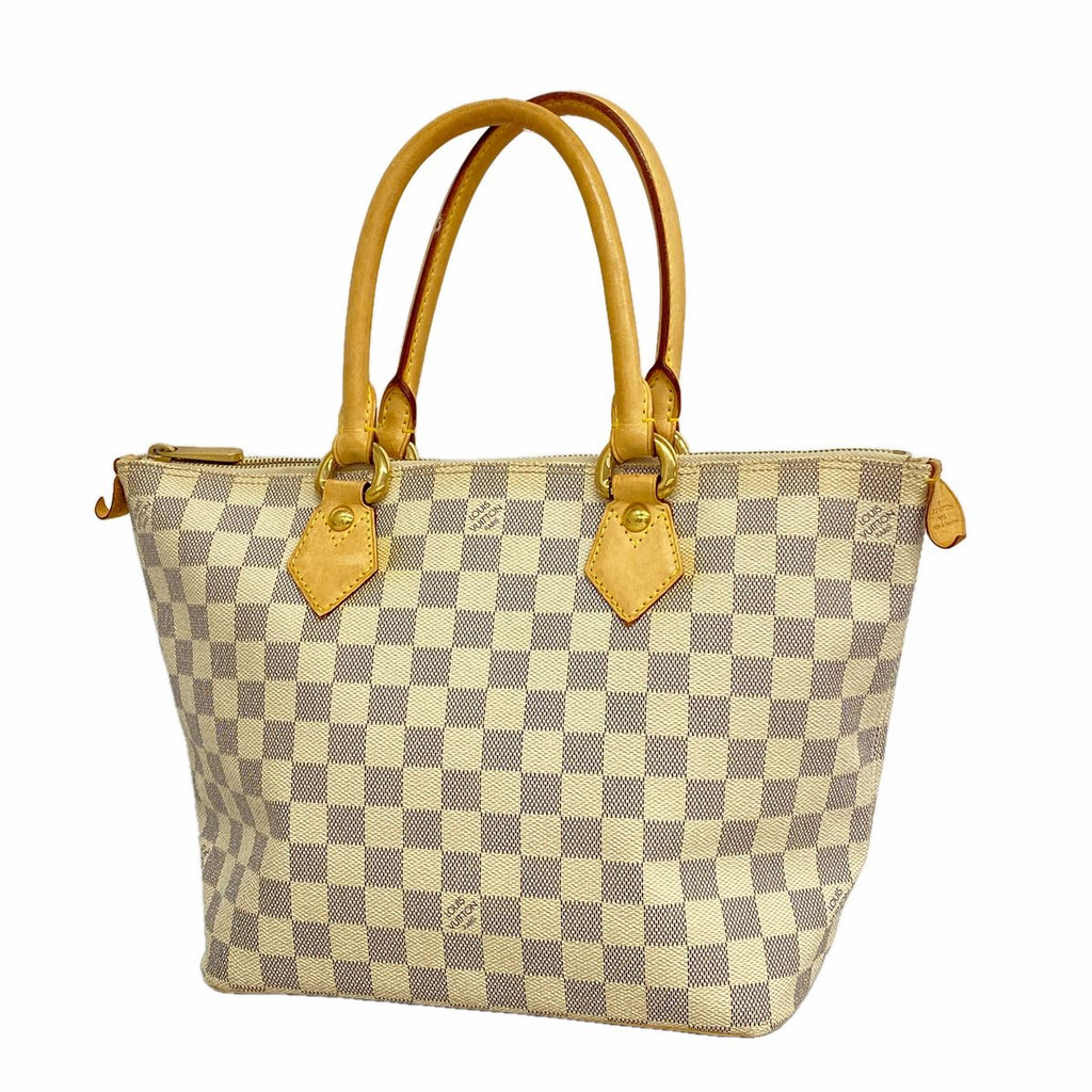 Louis Vuitton Handbag Damier Azur Saleya PM White